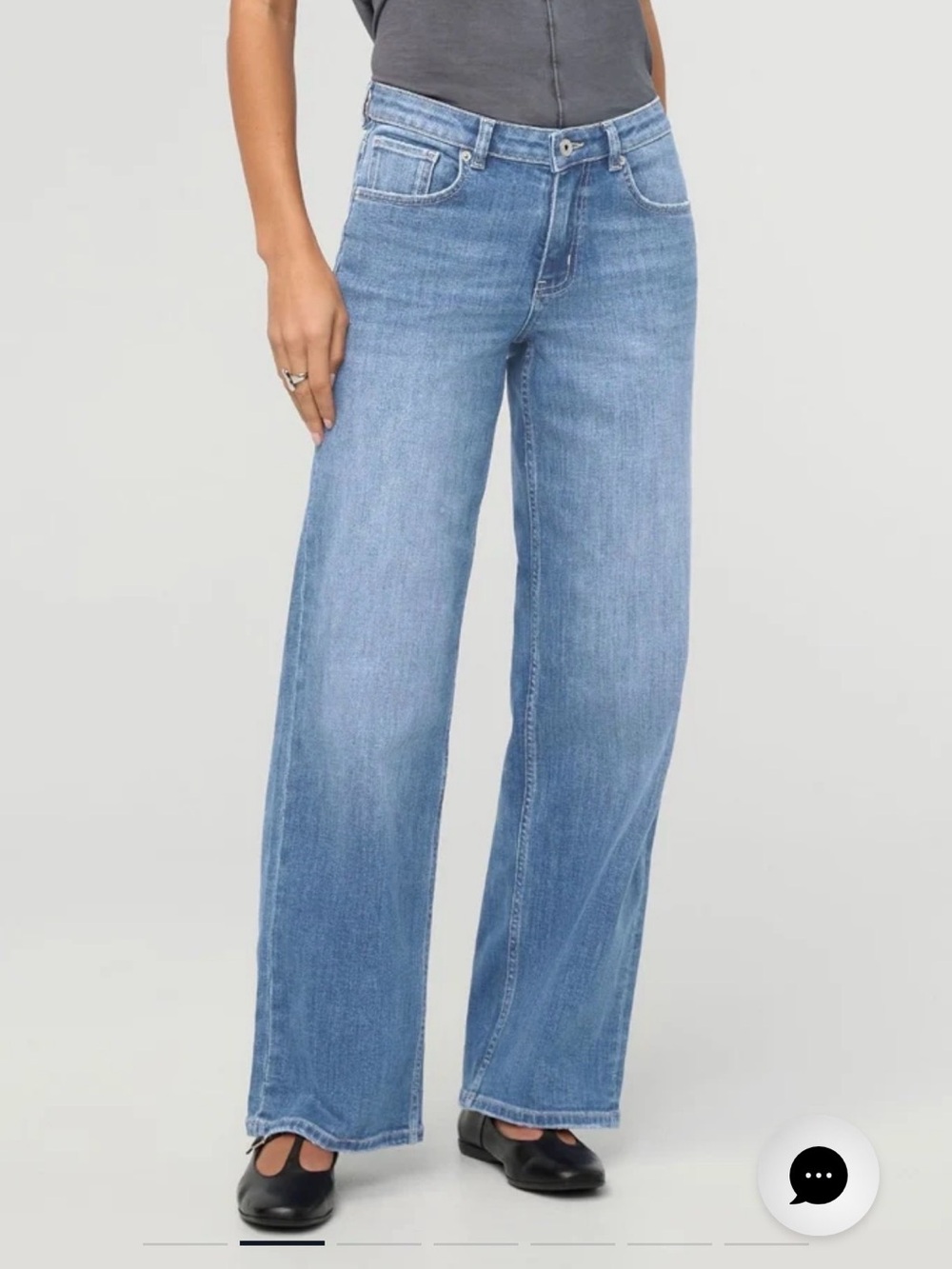 Du/er Light Blue Wide-Leg Jeans for Women